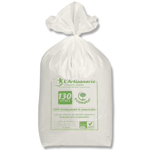 Sacs-poubelle écologiques 130 L - Biodégradables + Compostables