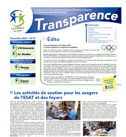 Transparence n°33 – Novembre 2021